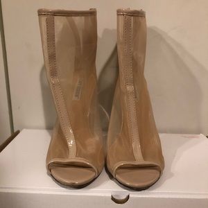 Nude Mesh booties